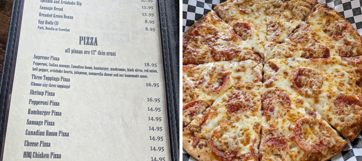 Mayeaux's Nakatosh Deli & Pub Menu